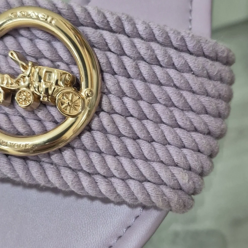Coach Women's Purple Slide Sandals - Picture 10 of 10